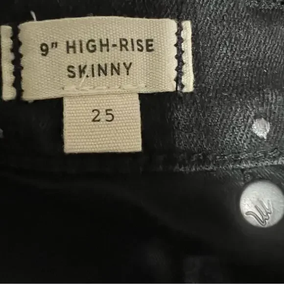 Madewell Black 9 Mid-Rise Skinny Jeans: Metallic Dot Edition